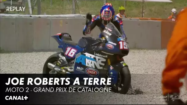 Joe Roberts à terre - Grand Prix de Catalogne - Moto 2