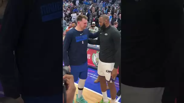 Luka & LeBron Share A Moment #NBAXmas | #Shorts