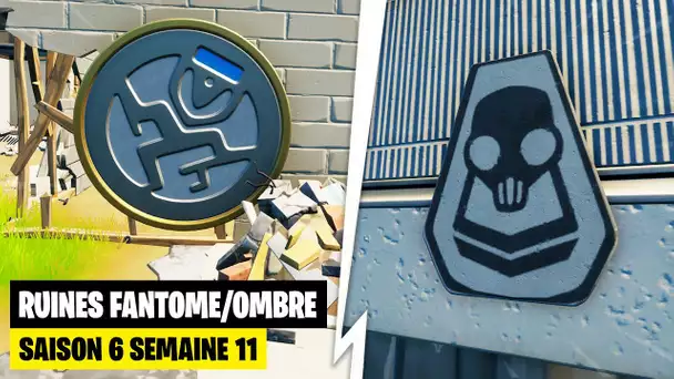 "VISITER LES RUINES DU FANTOME ET DE L'OMBRE" ! (FORTNITE DEFIS SEMAINE 11 SAISON 6)