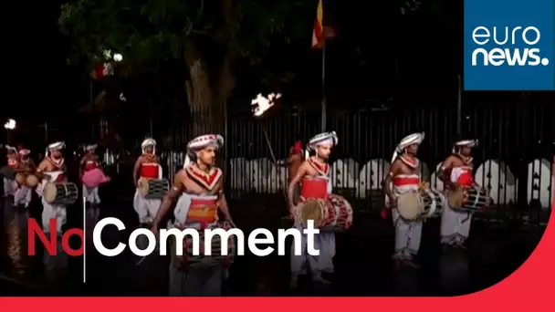 Un festival bouddhiste organisé sans spectateurs au Sri Lanka