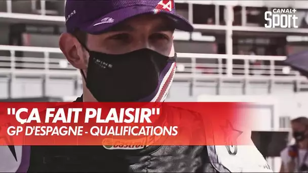 La réaction d'Ocon après se 5ème place en qualifications - GP d'Espagne