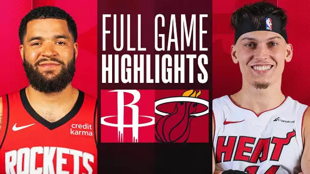 ROCKETS at HEAT | FULL GAME HIGHLIGHTS | January 8, 2024