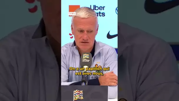 😂 #Deschamps se fait attaquer par un papillon en conférence de presse !