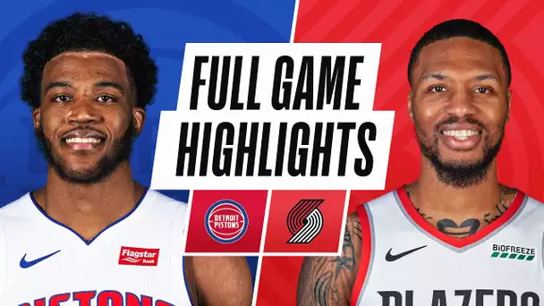 PISTONS at  BLAZERS | FULL GAME HIGHLIGHTS | April 10, 2021