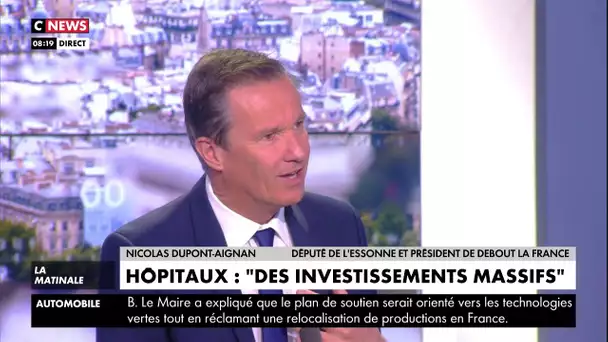 Nicolas Dupont-Aignan : "Tirons les leçons du fiasco, doublons le nombre de lits de réanimation"