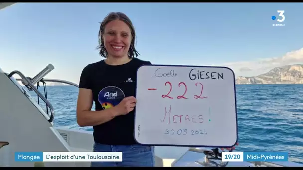 Portrait de la Toulousaine Gaëlle Giesen, recordwoman de plongée profonde en mer