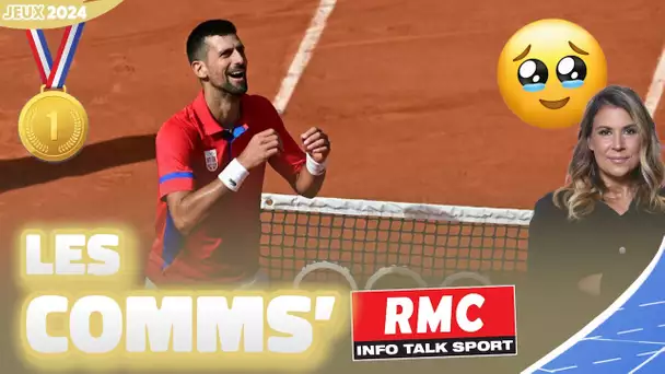 JO 2024 / Tennis : Les comms' RMC du premier sacre olympique de Djokovic (Bartoli très émue🥹)