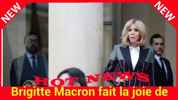 Brigitte Macron fait la joie de petits enfants à l'Elysée