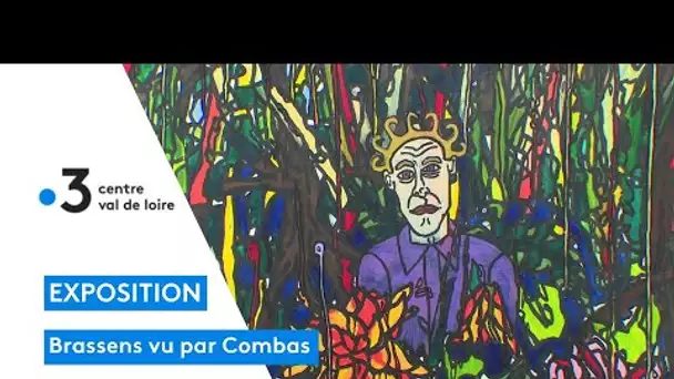 Tours l artiste Robert Combas represente Brassens en peinture