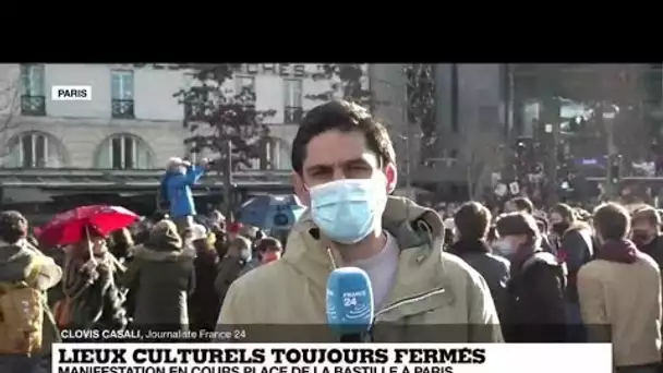 Lieux culturels toujours fermés : manifestation en cours place de la Bastille