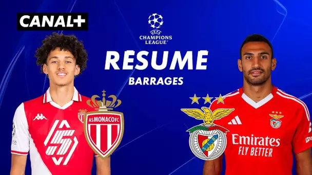 Le résumé de Monaco / Benfica - Ligue des champions 2024-25 (Barrages aller)