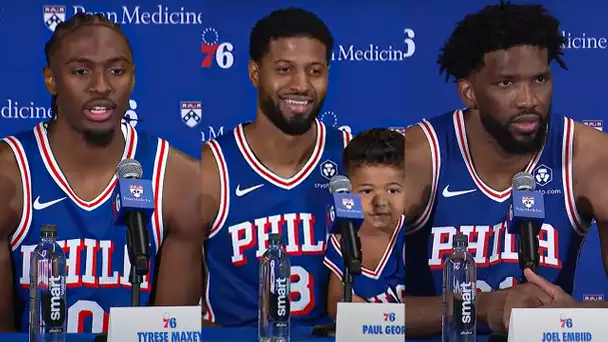 Paul George, Joel Embiid & Tyrese Maxey Talk The New Big 3 In Philly & More at NBA Media Day!