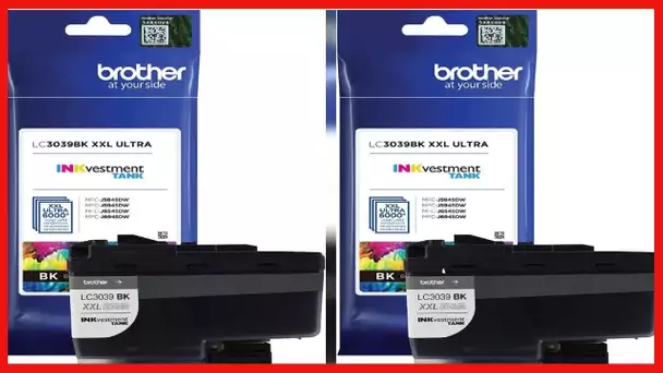 Brother Genuine LC3039BK Single Pack Ultra High-yield Black INKvestment Tank Ink Cartridge