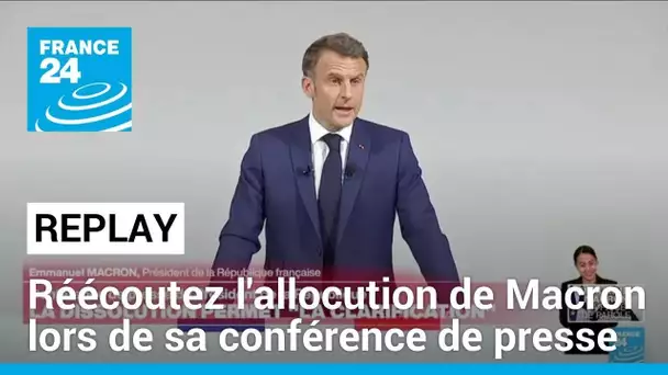 "Les masques tombent" : réécoutez l'allocution d'Emmanuel Macron lors de sa conférence de presse