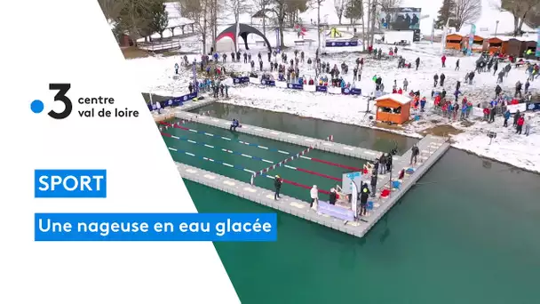 Bourges : Noémie Payen s'entraine pour le championnats de France en eau glacée