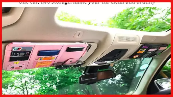 Car Sun Visor Organizer, Auto Interior Accessories Pocket Organizers, Registration and Document Hold