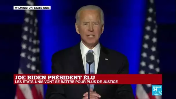 REPLAY - Premier discours de Joe Biden, élu 46e président des États-Unis