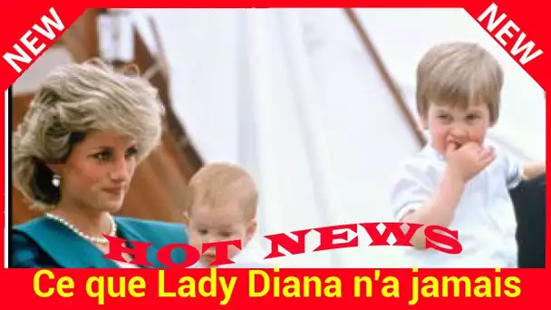 Ce que Lady Diana n'a jamais pardonné au prince Charles concernant les princes William et Harry