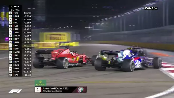 Contact entre Vettel et Gasly