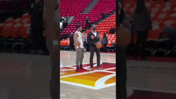 Donovan Mitchell 🤝 Dwyane Wade #NBAPlayoffs Pre-Game