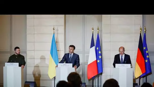 Zelensky à l'Élysée : retrouvez la conférence de presse en présence de Scholz et Macron • FRANCE 24