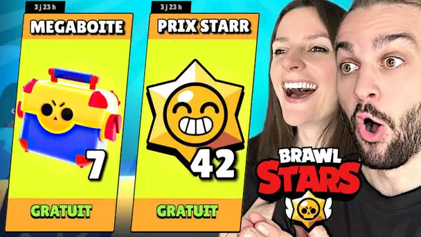 ON A RÉUSSI ! 42 PRIX STARR ET 7 MEGABOITES GRATUIT SUR BRAWL STARS !