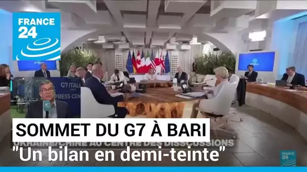 "Un bilan en demi-teinte" après le sommet du G7 à Bari • FRANCE 24