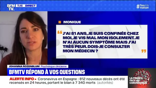 J'ai 81 ans, je suis seule et j'ai peur, dois-je consulter mon médecin ?