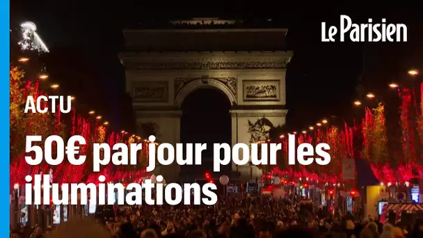 Illuminations des Champs-Elysées à l'heure de la sobriété énergétique :  50€ par jour d'électricité