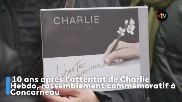 L'attentat de Charlie Hebdo, 10 ans après, regroupement commémoratif à Concarneau