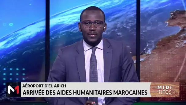 Aéroport d'El Arich : arrivée des aides humanitaires marocaines