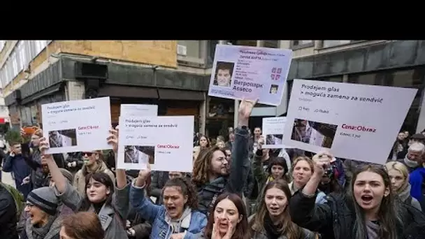 Serbie  : les manifestants dénoncent une fraude massive et réclament de nouvelles élections