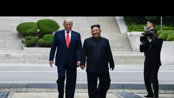 Donald Trump entre en Corée du Nord pour une rencontre historique avec Kim Jong-un