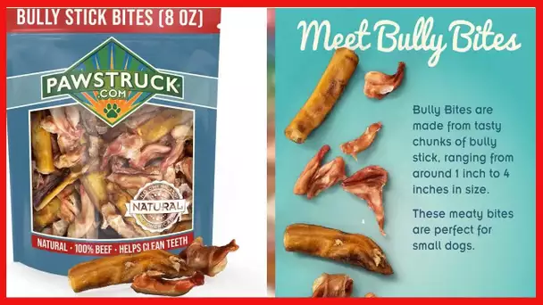 Natural Bully Bites, Value Pack 8 oz. Dog Chews for All Breeds, Low Fat and High Protein Dental