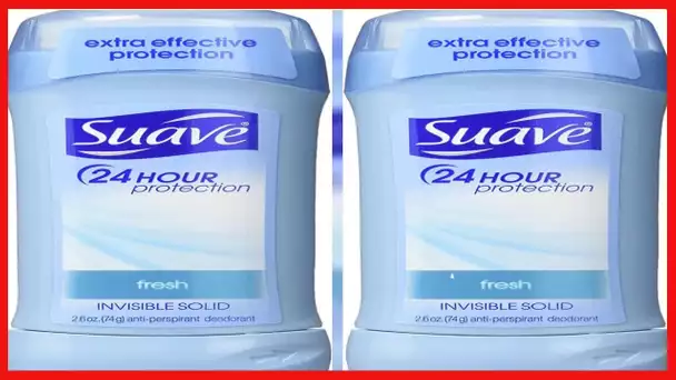 Suave 24 Hour Protection Fresh Invisible Solid Anti-Perspirant 2.6 oz.(Pack of 6)