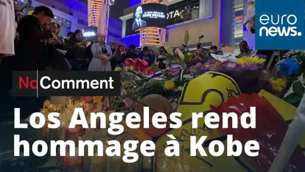 Devant le Staples Center, Los Angeles rend hommage à sa légende, Kobe