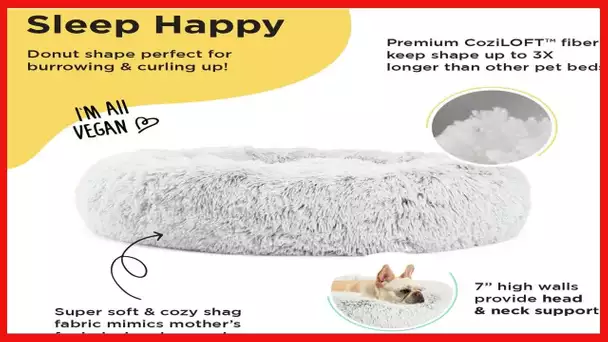 Best Friends by Sheri The Original Calming Donut Cat and Dog Bed in Lux Fur