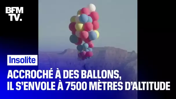 Accroché à des ballons, un célèbre magicien américain s’envole à 7500 mètres d’altitude