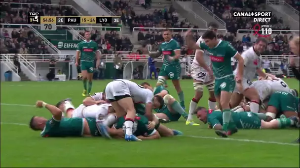 Top 14 - 21ème Journée - Pau / Lyon : L'essai de Rey face à Lyon