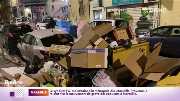 Dans les rues Marseille, les poubelles s'accumulent