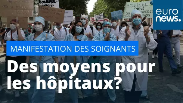 Héros de la crise, les personnels soignants ont manifesté en France pour réclamer plus de moyens