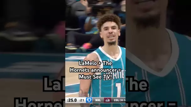 Wild LaMelo Ball sequence & the Hornets Announcer loves its! 👀🔥|#Shorts