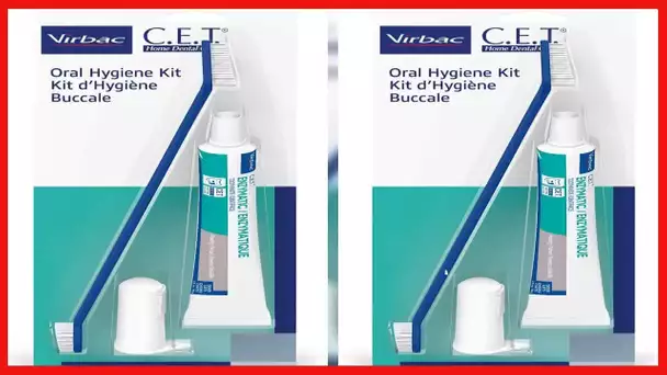 Virbac C.E.T. Oral Hygiene Kit, 2 Piece Set, toothbrush and toothpaste