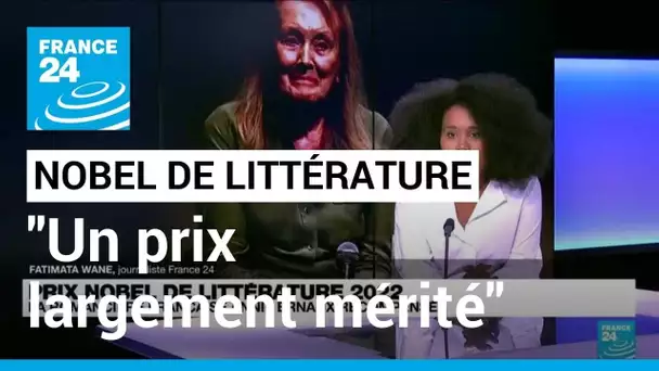 Nobel de littérature 2022 : "Avec Annie Ernaux, c'est un prix largement mérité" • FRANCE 24