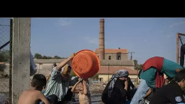 Dans les décombres du camp de Moria en Grèce