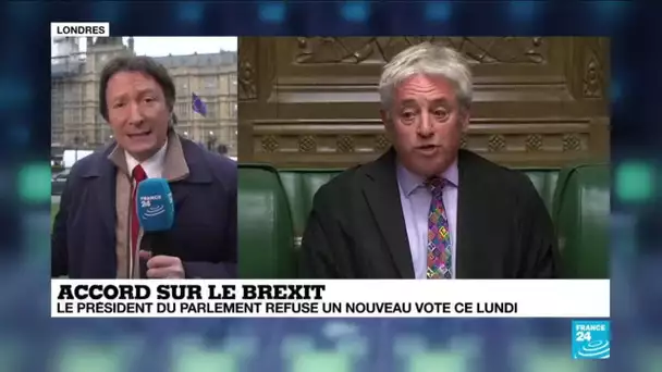 Brexit : le président du Parlement britannique refuse un nouveau vote