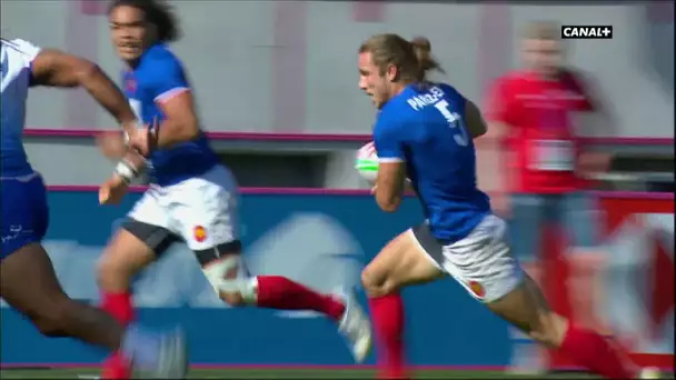 Paris Sevens - Le superbe essai de Stephen Parez face aux Samoa