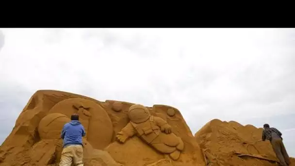 No Comment : des sculptures de sable sur la plage belge de Middelkerke