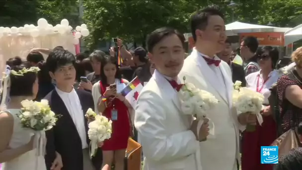 Les premiers mariages homosexuels célébrés en Asie