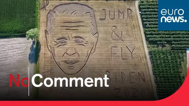 Le portrait de Joe Biden... dans un champ de blé en Italie